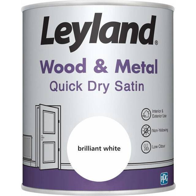 Leyland Wood & Metal Quick Dry Satin 750ml Brilliant White