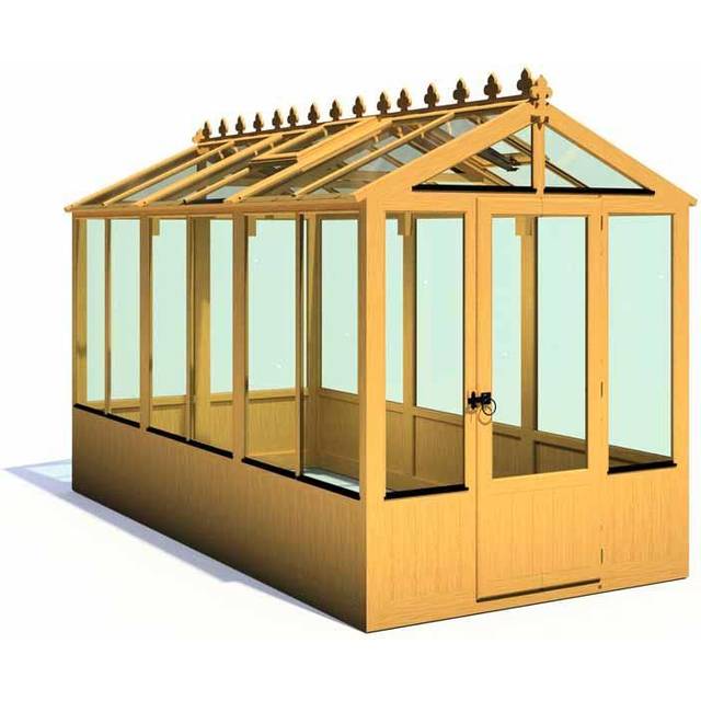 Shire Holkham Greenhouse 6 ft x 12 ft, Brown