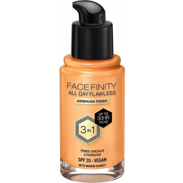 Max Factor Facefinity All Day Flawless 3 in 1 Foundation SPF 20 W78 Warm Honey 30 ml