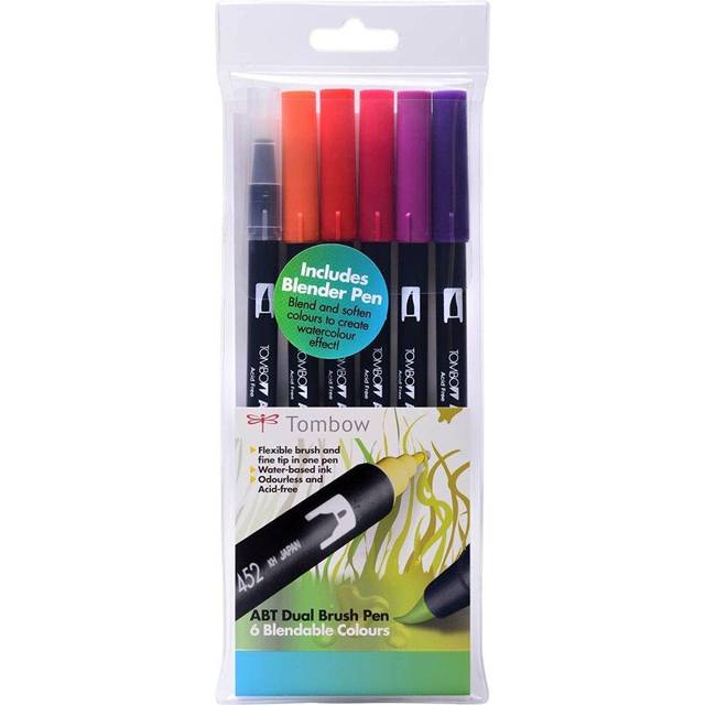 Tombow Dual Brush Pens Vintage Set of 6