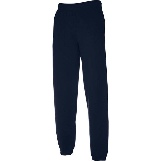 (S, Deep Navy) Fruit Of The Loom Mens Premium 70/30 Elasticated Jog Pants / Jogging Bottoms