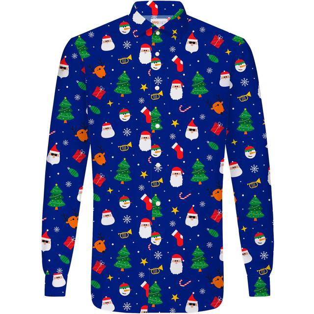 OppoSuits Festivity Blue Juleskjorte