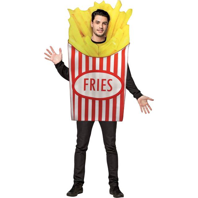 French Fries Adult Costume | Food Costumes - Orange&#47;Red&#47;White (One-Size)
