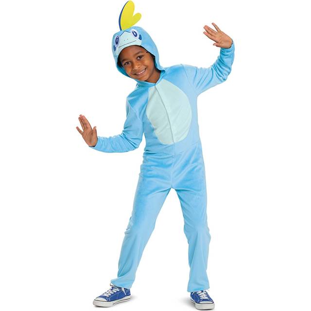 Pokémon Sobble Hooded Jumpsuit Classic Kid's Costume - Blue&#47;Yellow (7/8)