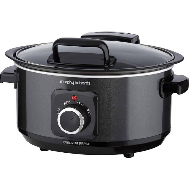 Morphy Richards 6.5L Hinged Lid Slow Cooker - Black