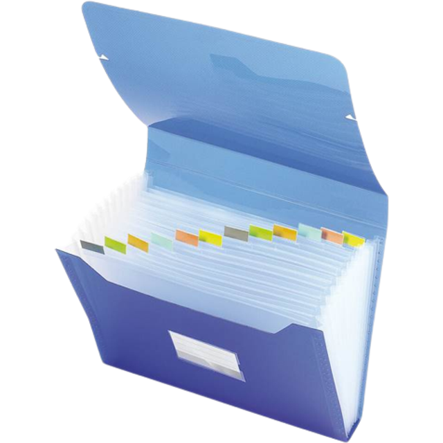 Projektmapp Office Depot 13 fack blå