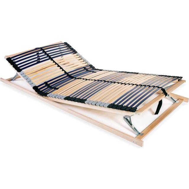 vidaXL Slatted Bed Base without Mattress with 42 Slats 7 Zones 140x200 cm - Multicolour