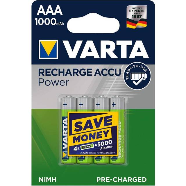 Varta AAA Accu Rechargeable Power 1000mAh 4-pack