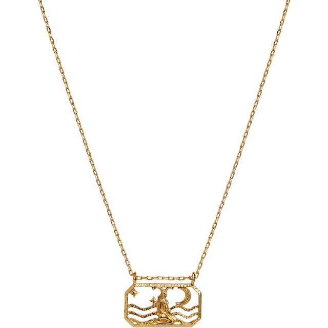 Maanesten Zodiac Halskæde, Capricorn, Guld