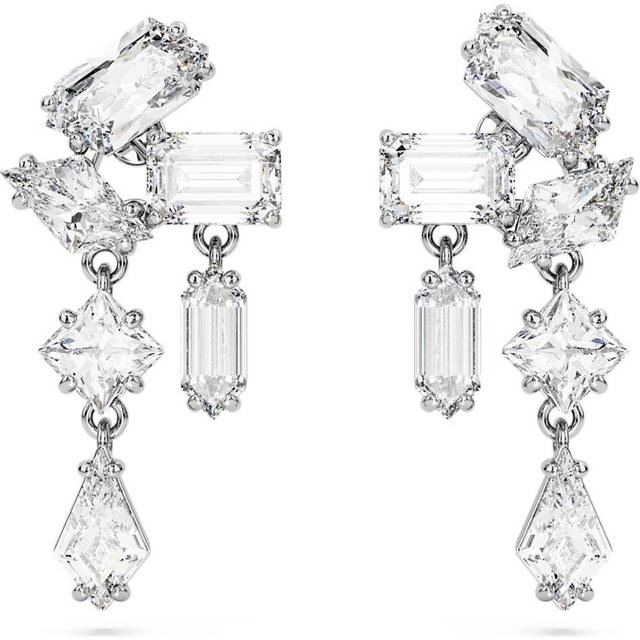 Swarovski Mesmera White Mixed Cut Rhodium Plated Earrings 5661683