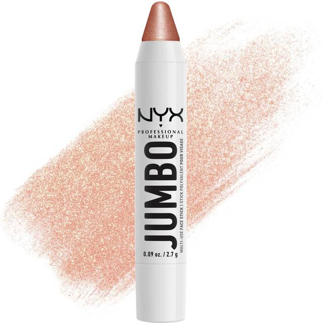 NYX Professional Makeup skimrande highlighter penna för ansiktet, för individuell look och intensiv färg, med närande oljor, jumbo highlighting pinne, färg: Coconut Cake, 1 styck