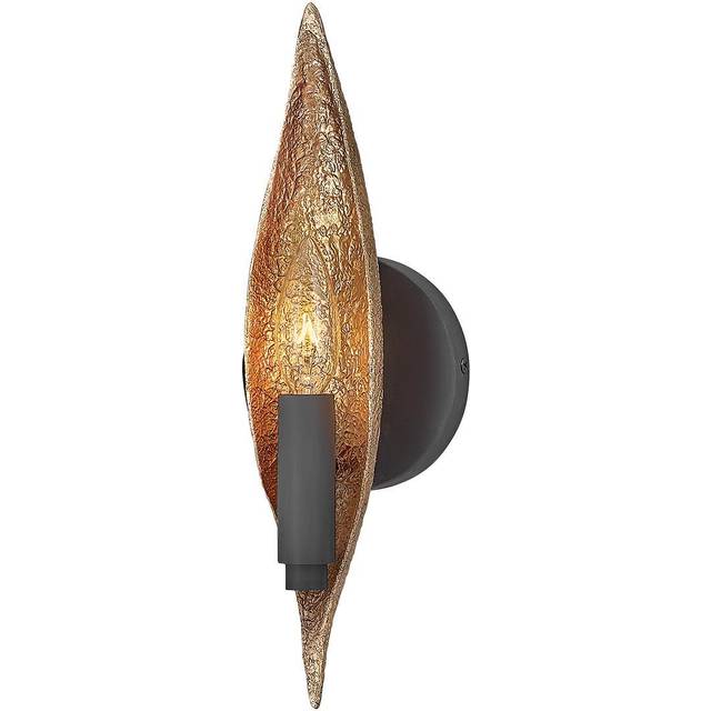 Hinkley Willow Wall Lamp Carbon Black with Deluxe Gold - One Size