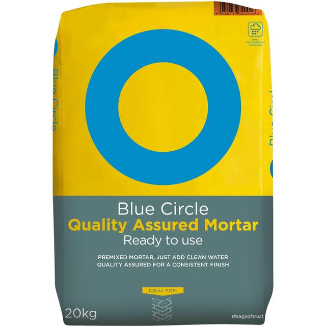 Blue Circle Quality Assured Mortar Mix - 20kg - Grey