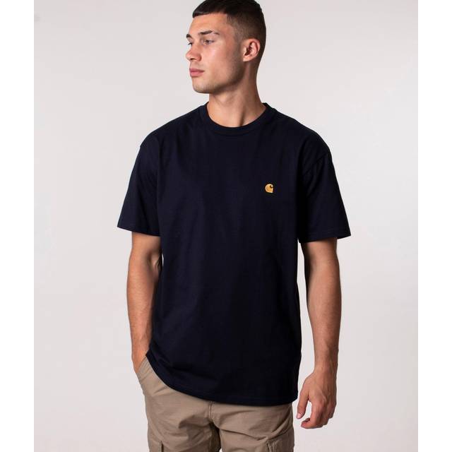 Carhartt WIP - Chase Dark Navy/Gold - T-Shirt - blue - L - 100% Cotton,Jersey