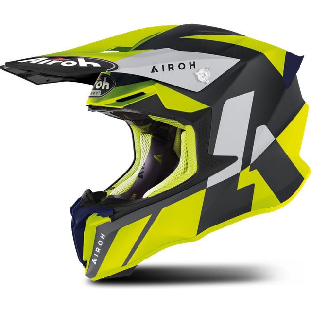 Airoh Twist 2.0 Lift, motocross helmet , color: Matt Neon-Yellow/Black/Dark Grey/Light Grey , size: S