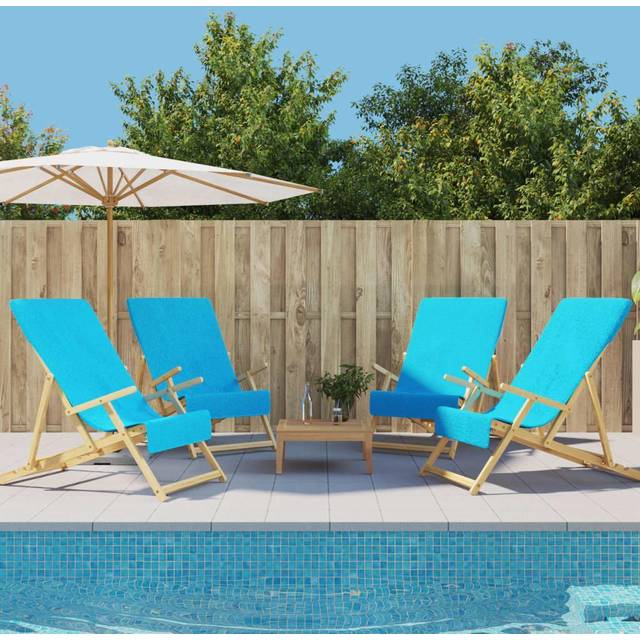 vidaXL Badhanddukar 4 st turkos 60x135 cm tyg 400 gsm