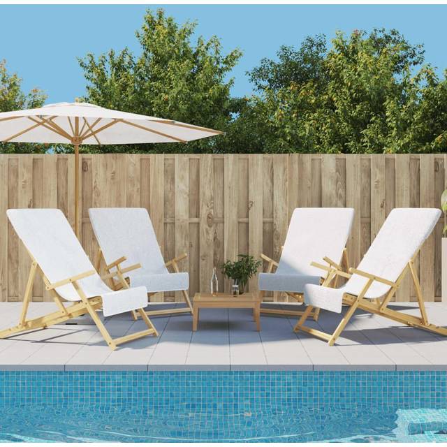 vidaXL Badhanddukar 4 st vita 60x135 cm tyg 400 gsm