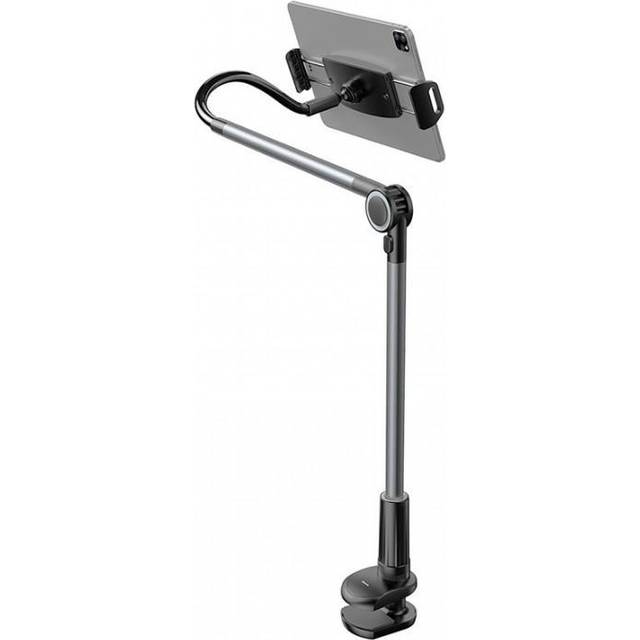 Baseus Mobile Phone Holder Lazy Tablet Stand for iPhone 16 15 14 Pro Max Bed Desktop Clip Long Arm Table Bracket for iPad Holder - Dark Gray