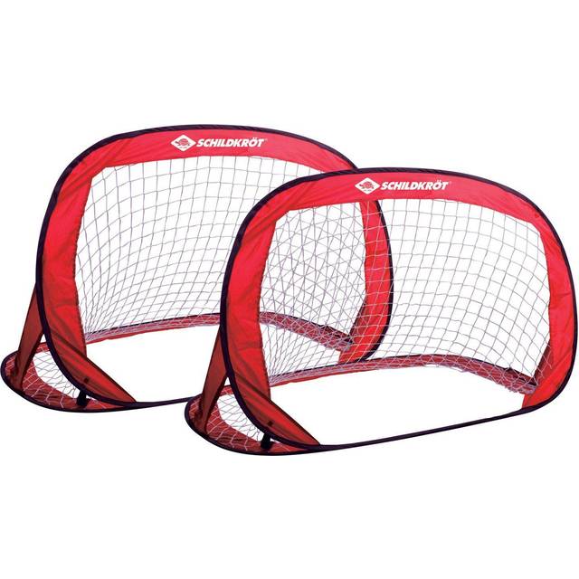 Schildkröt Pop-Up fotbollsmål set om 2 – självjusterande minimål för barn och vuxna – 120 x 80 x 80 cm – inkl. väska, glasfiberstänger och pinnar – vikbar och mobil för utomhusbruk