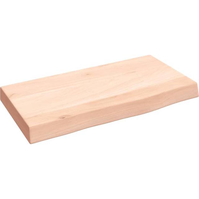 vidaXL Hyllplan 40x20x4 cm obehandlad massiv ek