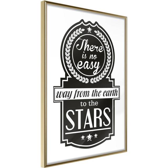 Inramad Poster / Tavla - Way to the Stars - 40x60 Guldram