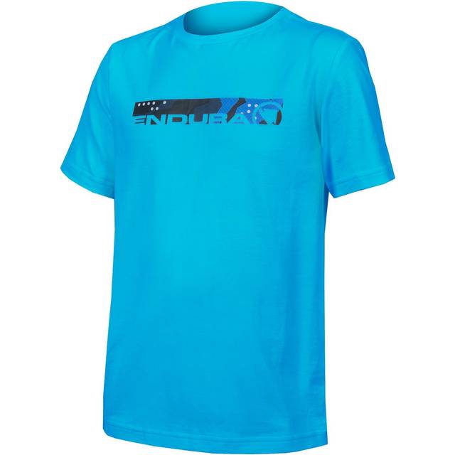 T-shirt Endura Kid's One Clan Organic Tee Camo Blå 7-8 år