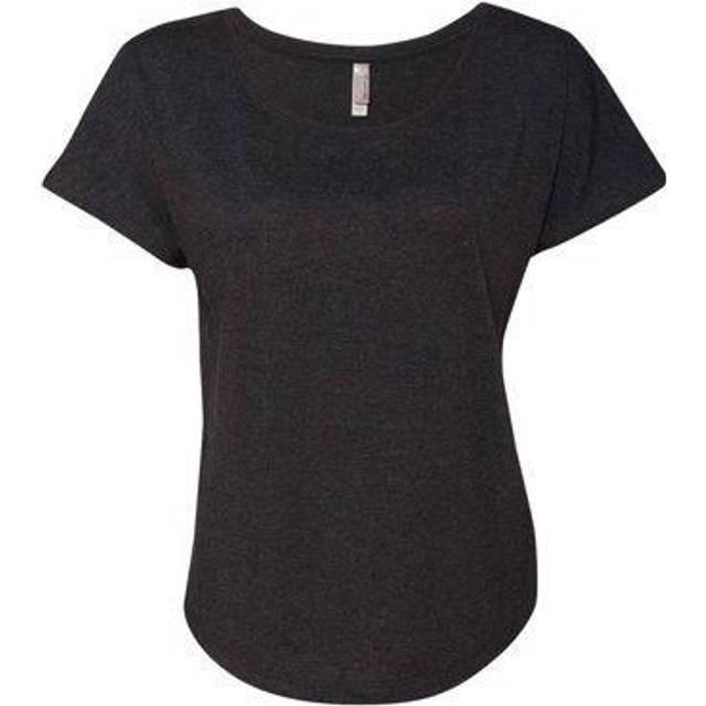 (M, Vintage Black) Next Level Womens Triblend Dolman T-Shirt