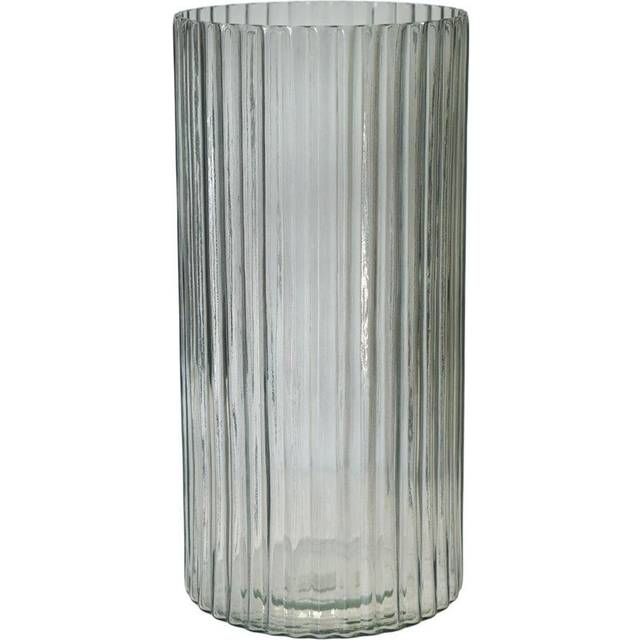 Daphne Ribbed Glass Vase - Clear