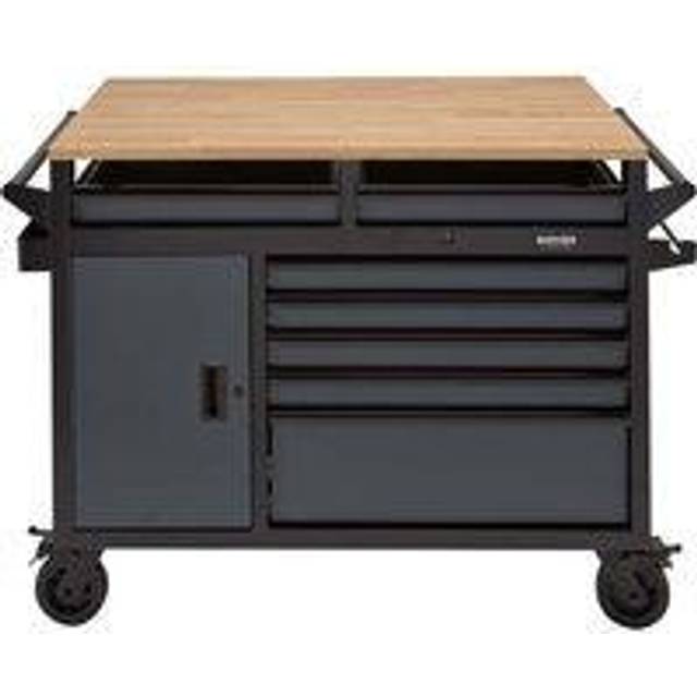 BUNKER® 08251 Multi-Function 14 Drawer Roller Tool Cab Bench 48" Grey