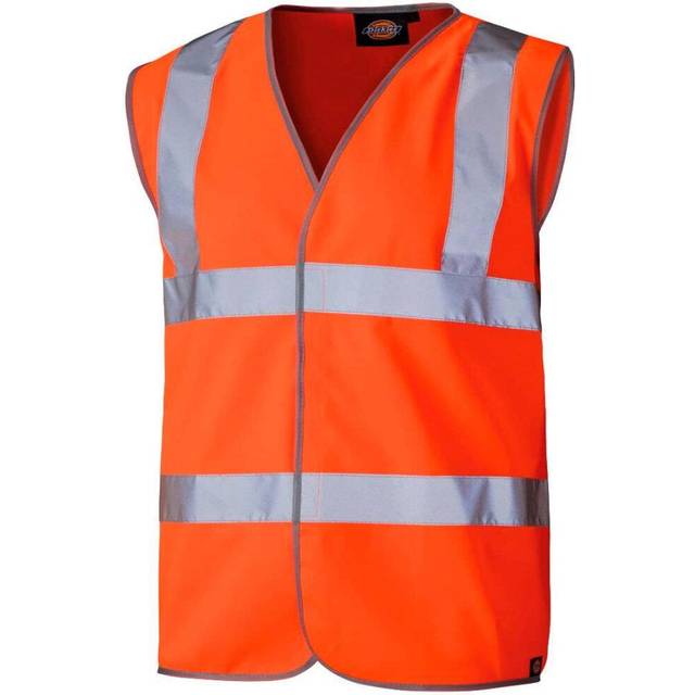 Dickies Hi Viz Safety Vest Highway PPE High Vis Work Waistcoat Orange SA30310