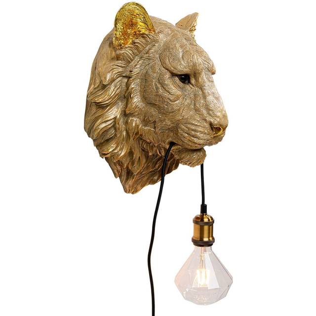Wall light Animal Tiger Head 34cm - Gold (33.5cm H X 31.5cm W X 24cm D)