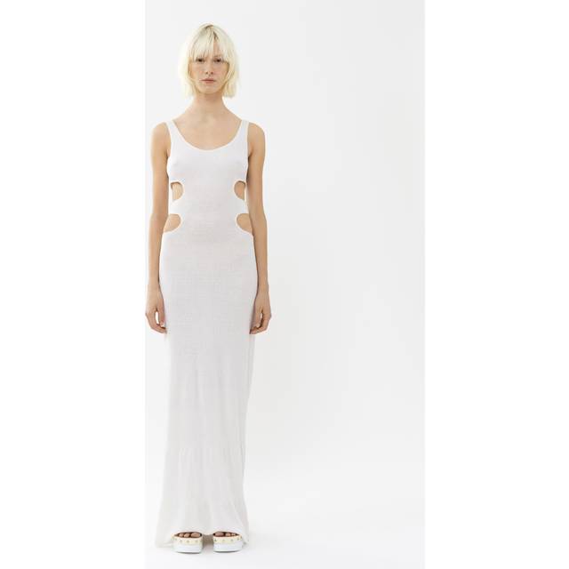 Chloé Off-White Cutout Maxi Dress - 107 Iconic Milk - L