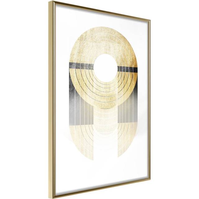 Inramad Poster / Tavla - Retro Records - 40x60 Guld ram