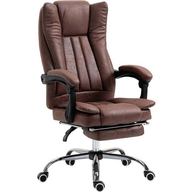 Vinsetto Arms Footrest Swivel Computer Chair - Black