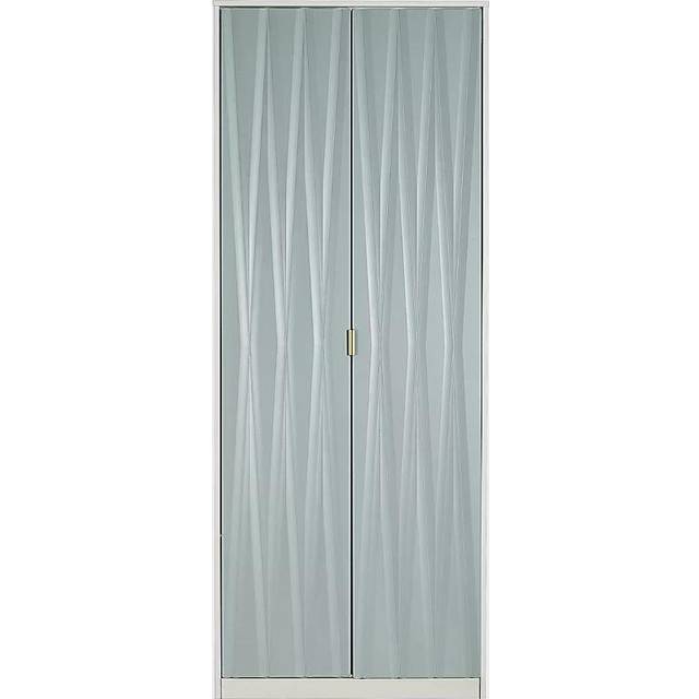 Crowndale Diamond Ready Assembled 2 Door Matt Kashmir Tall Double Wardrobe - Cream
