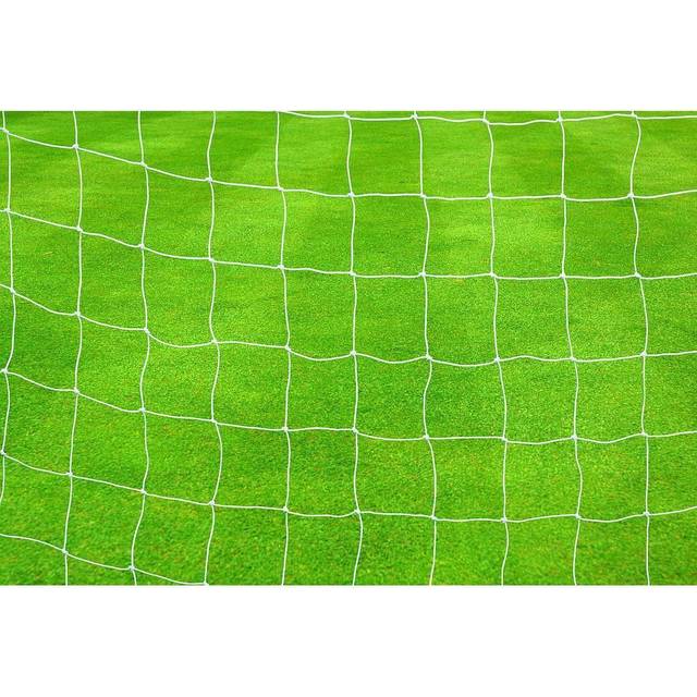 Precision Football Goal Nets 2.5Mm Knotted (pair) (white, 12' X 6')