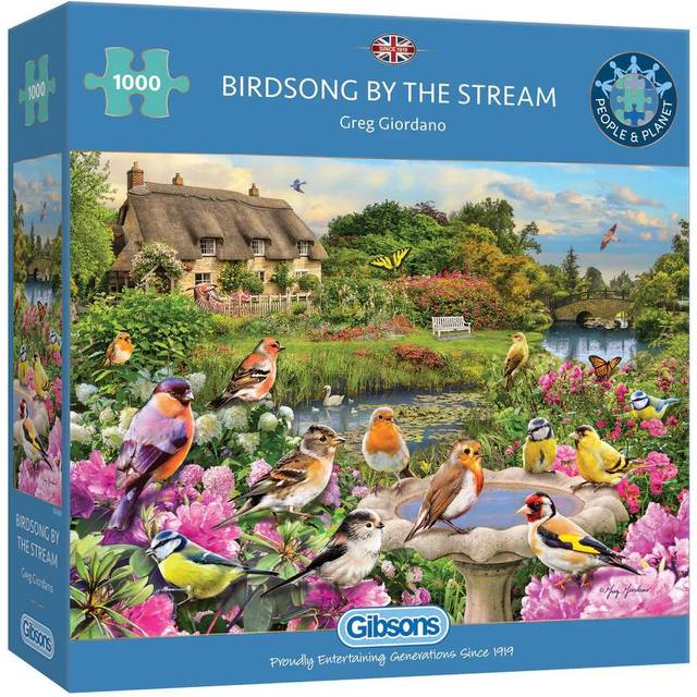 Birdsong by the Stream 1000 Piece Jigsaw Puzzle | Bird Jigsaw Puzzle | Sustainable Puzzle for Adults | Premium 100% Recycled Board | Great Gift for