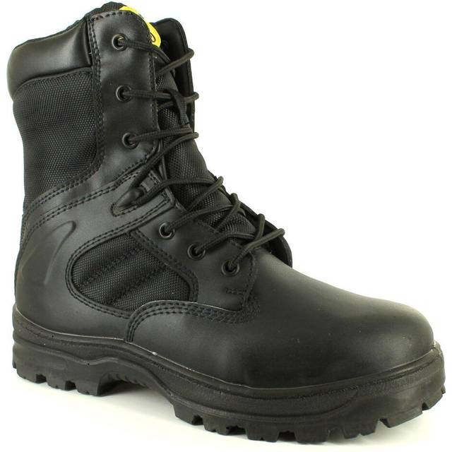 Tradesafe New Mens/Gents/Unisex Black Drill Steel Toe Cap Safety Boots Imitation Leather - Size 11 (UK Shoe)