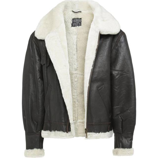 Mil-Tec US B3 Sheepskin Leather Jacket - Brown