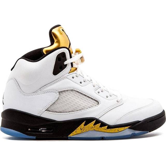 Air Jordan 5 Retro 'Olympic' 136027-133 - White/Black-Mtllc Gold Coin - 8.5