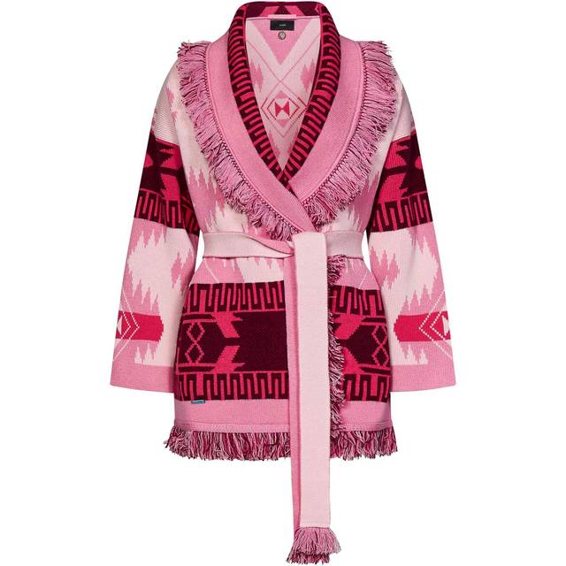 Alanui, Cardigans, female, Multicolor, L, Icon jacquard cardigan sweet