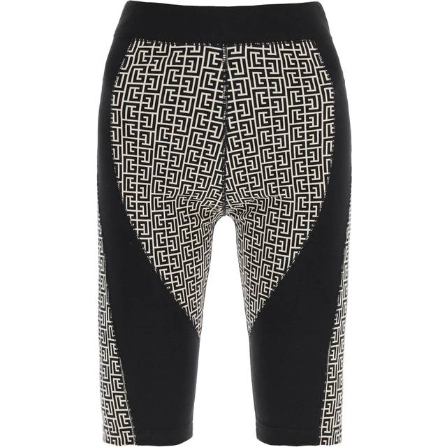 Balmain Black Monogram Shorts - Glj Sable/Noir - XS