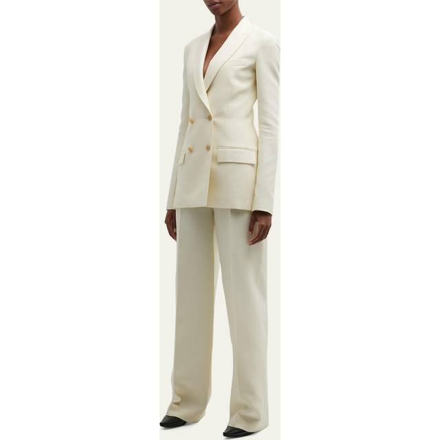 The Row Gordon high-rise wool and silk pants
