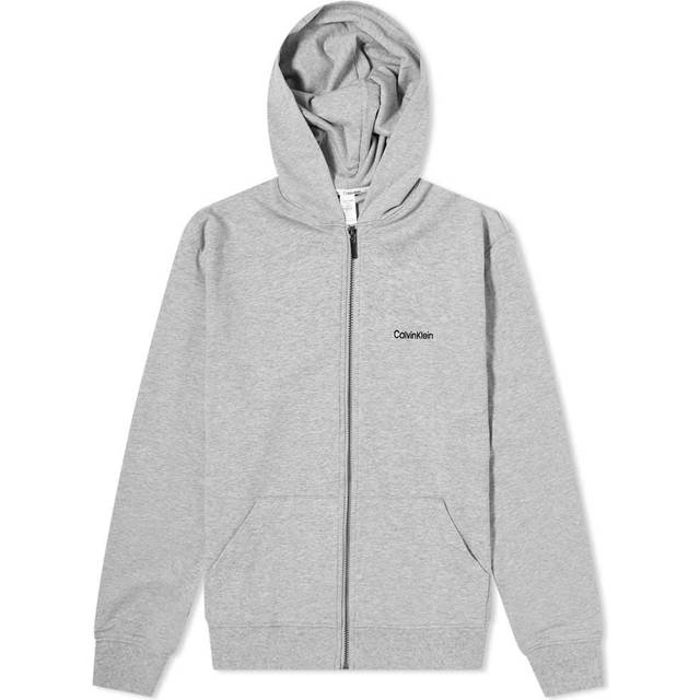 Lounge Zip Up Hoodie - Modern Cotton - Calvin Klein - Grey - Women - XS - Grey - XS