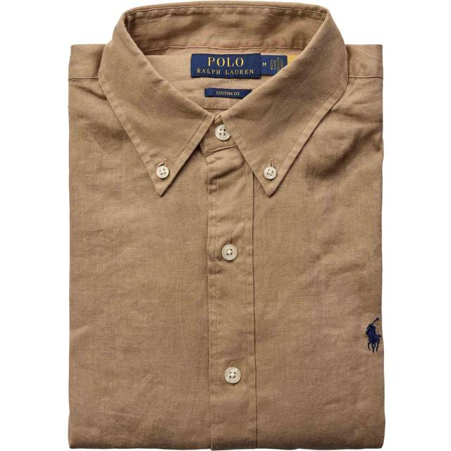Polo Ralph Lauren Custom Fit Linen Shirt Bl&#xE5; skjortor Beige