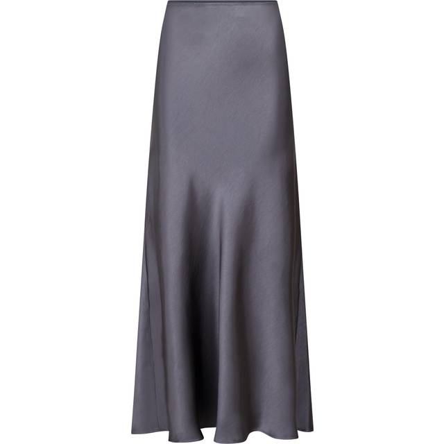 Neo Noir Vicky Heavy Sateen Skirt - Dark Grey