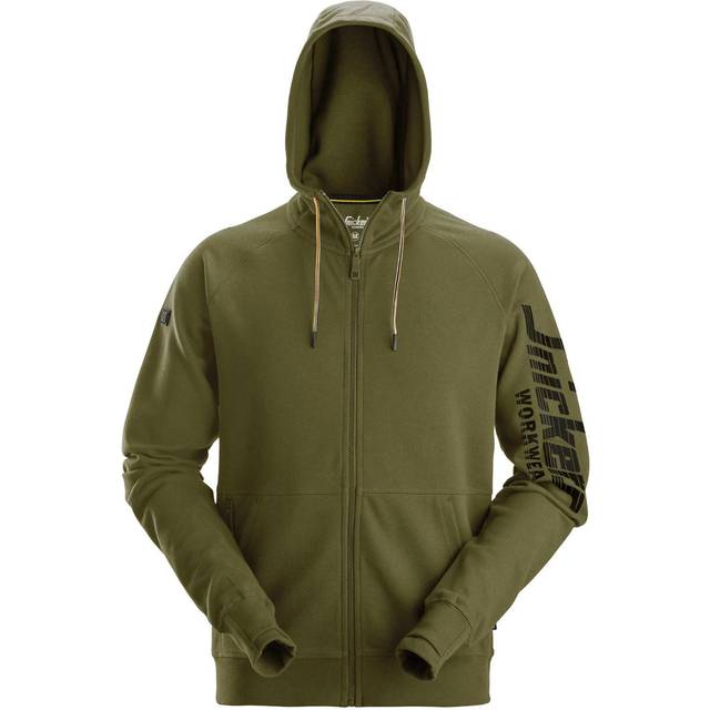 Snickers Zipper Logo Hoodie - Khaki Green