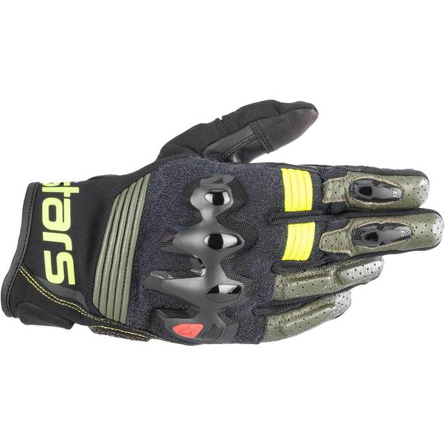 Alpinestars Halo Motorcycle Gloves, black-yellow, Size M for Men