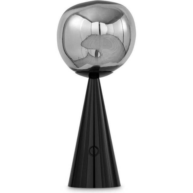 Tom Dixon - Melt LED Table Lamp with Battery - schwarz/LxBxH 28,5x13x28cm/LED 2,5W/3000K/100lm/CRI>90/ USB-A Kabel - black (28.0 x 28.5 x 13.0cm)