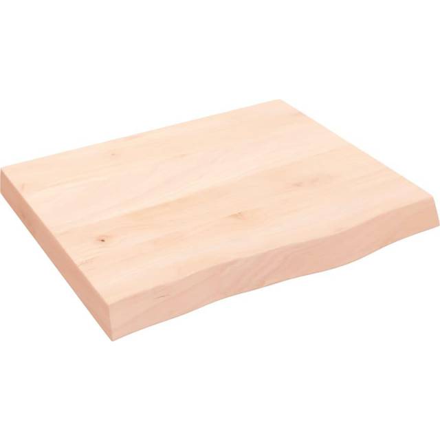 vidaXL Hyllplan 60x50x(2-6) cm obehandlad massiv ek